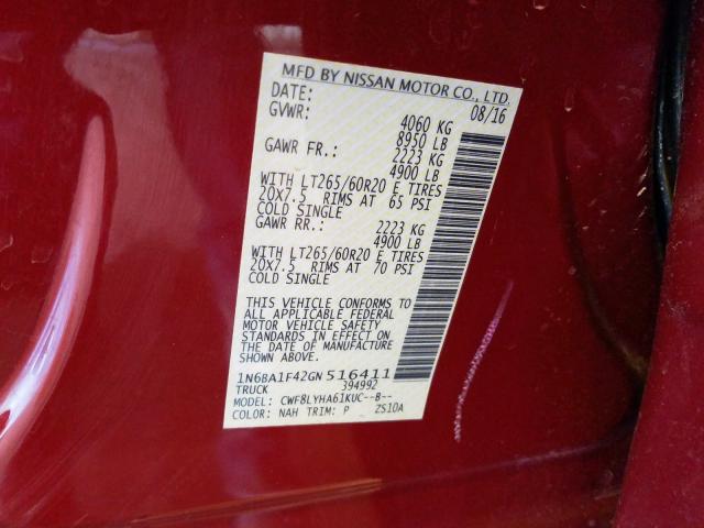 Photo 9 VIN: 1N6BA1F42GN516411 - NISSAN TITAN XD S 