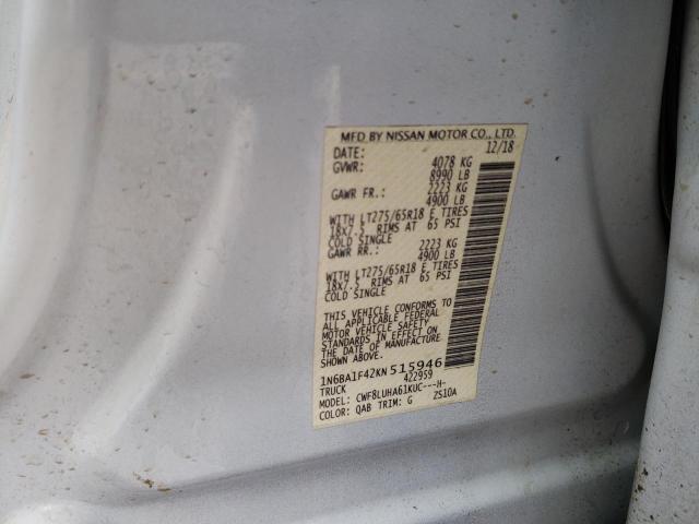 Photo 11 VIN: 1N6BA1F42KN515946 - NISSAN TITAN 