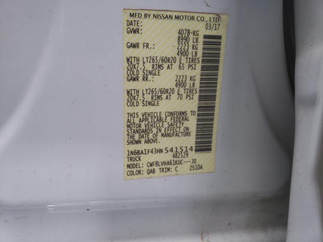 Photo 9 VIN: 1N6BA1F43HN541514 - NISSAN TITAN XD S 