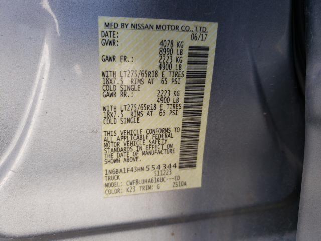 Photo 9 VIN: 1N6BA1F43HN554344 - NISSAN TITAN XD 