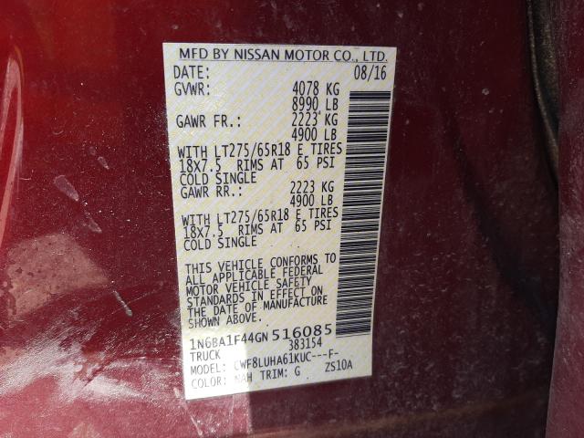 Photo 9 VIN: 1N6BA1F44GN516085 - NISSAN TITAN XD S 