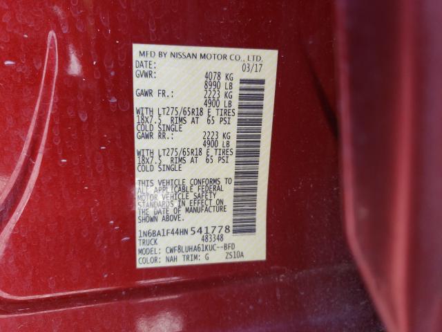 Photo 9 VIN: 1N6BA1F44HN541778 - NISSAN TITAN XD S 