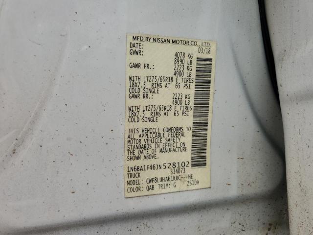 Photo 12 VIN: 1N6BA1F46JN528102 - NISSAN TITAN XD S 