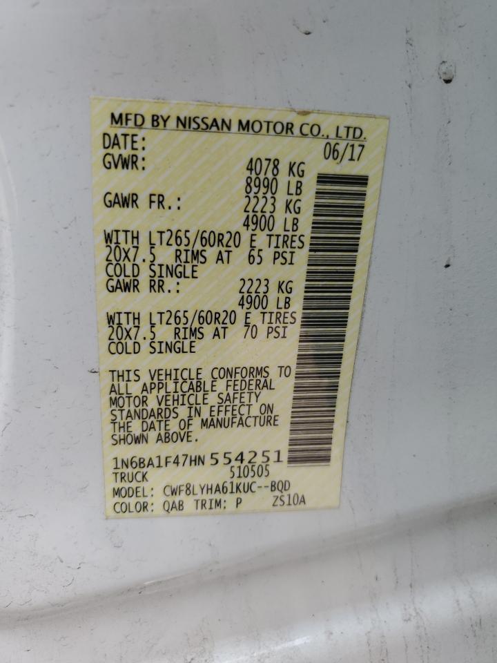 Photo 11 VIN: 1N6BA1F47HN554251 - NISSAN TITAN 