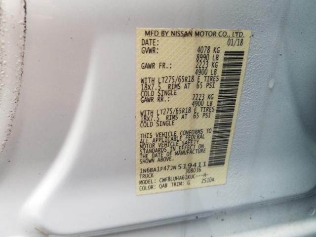 Photo 9 VIN: 1N6BA1F47JN519411 - NISSAN TITAN XD S 