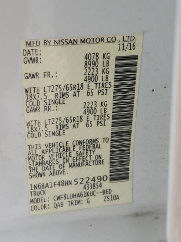 Photo 9 VIN: 1N6BA1F48HN522490 - NISSAN TITAN XD S 