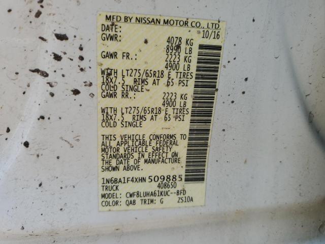 Photo 11 VIN: 1N6BA1F4XHN509885 - NISSAN TITAN XD S 