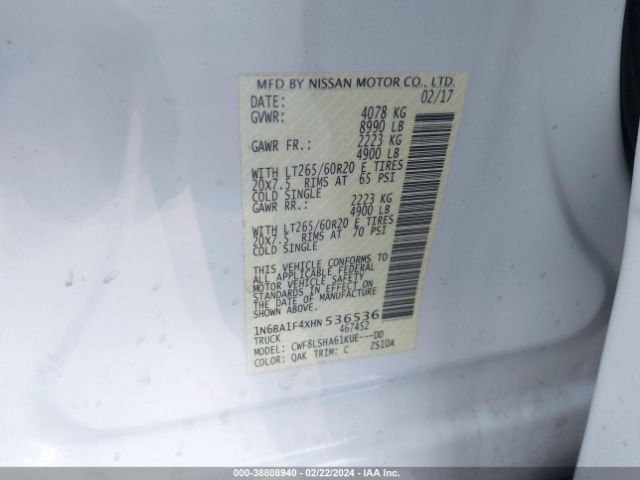 Photo 8 VIN: 1N6BA1F4XHN536536 - NISSAN TITAN XD 