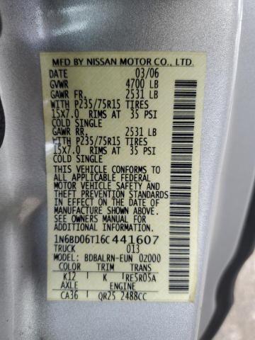 Photo 11 VIN: 1N6BD06T16C441607 - NISSAN FRONTIER K 