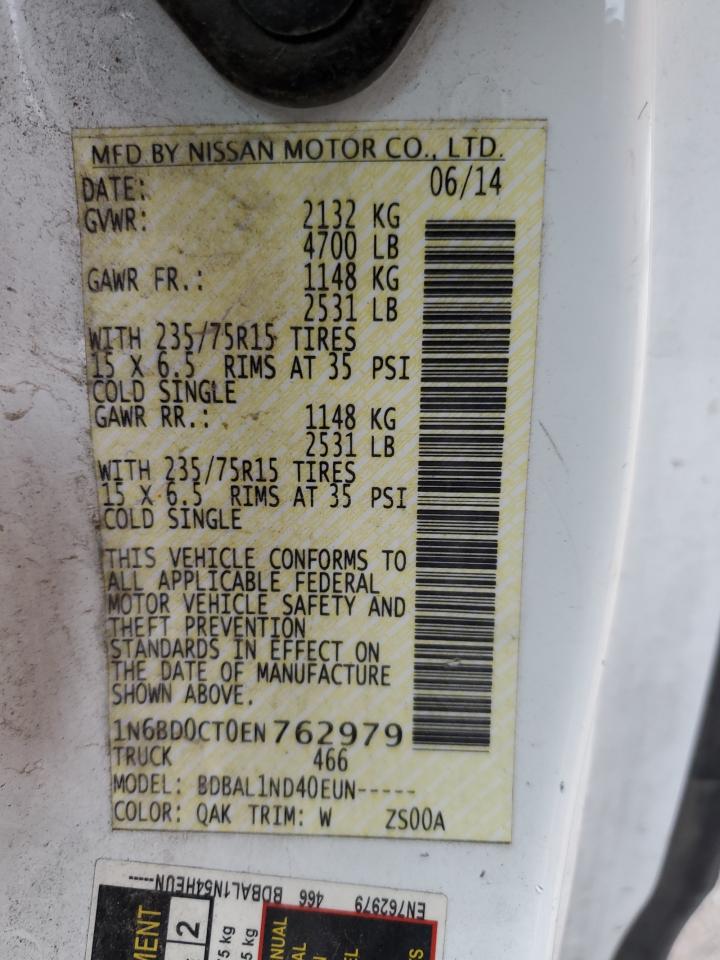 Photo 11 VIN: 1N6BD0CT0EN762979 - NISSAN NAVARA (FRONTIER) 