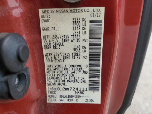 Photo 11 VIN: 1N6BD0CT2HN724111 - NISSAN FRONTIER S 