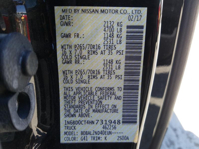 Photo 9 VIN: 1N6BD0CT4HN731948 - NISSAN FRONTIER S 