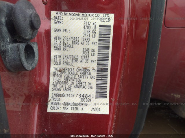 Photo 8 VIN: 1N6BD0CT4JN734841 - NISSAN FRONTIER 