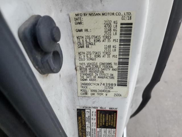 Photo 11 VIN: 1N6BD0CT4JN743989 - NISSAN FRONTIER S 