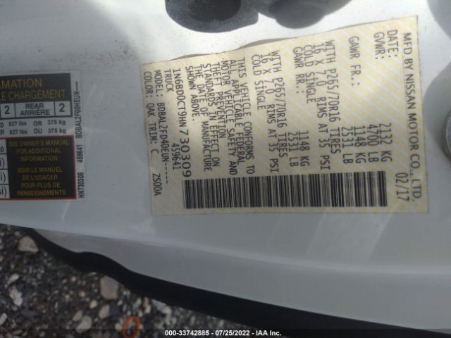 Photo 8 VIN: 1N6BD0CT9HN730309 - NISSAN FRONTIER 