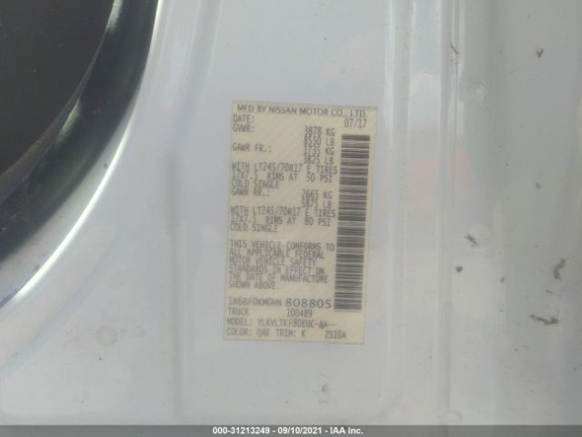 Photo 8 VIN: 1N6BF0KM0HN808805 - NISSAN NV CARGO 