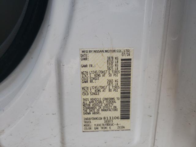 Photo 9 VIN: 1N6BF0KM1GN813106 - NISSAN NV 1500 S 