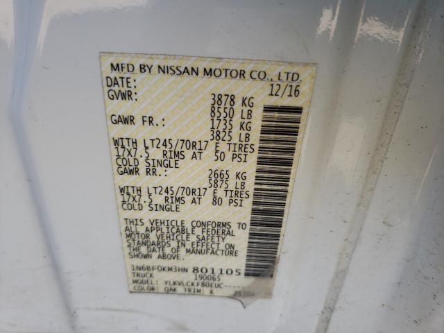 Photo 9 VIN: 1N6BF0KM3HN801105 - NISSAN NV 1500 S 