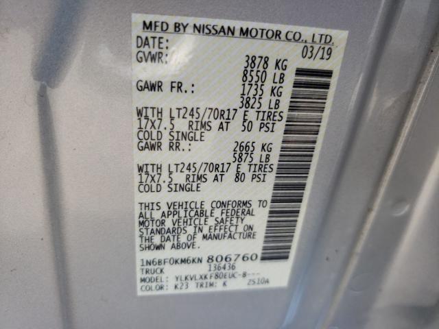 Photo 9 VIN: 1N6BF0KM6KN806760 - NISSAN NV 1500 S 