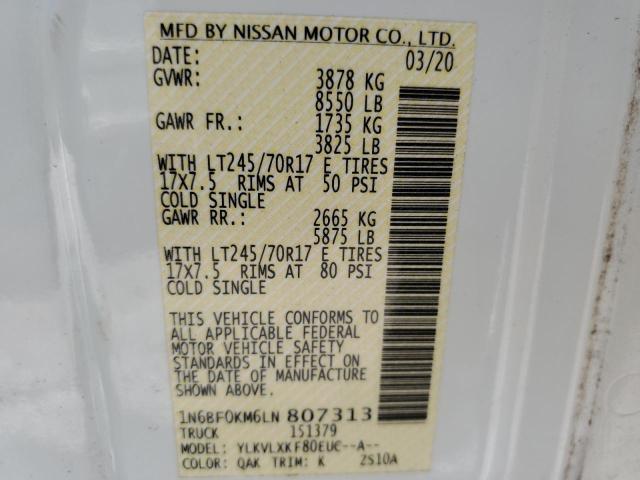 Photo 9 VIN: 1N6BF0KM6LN807313 - NISSAN NV 1500 S 