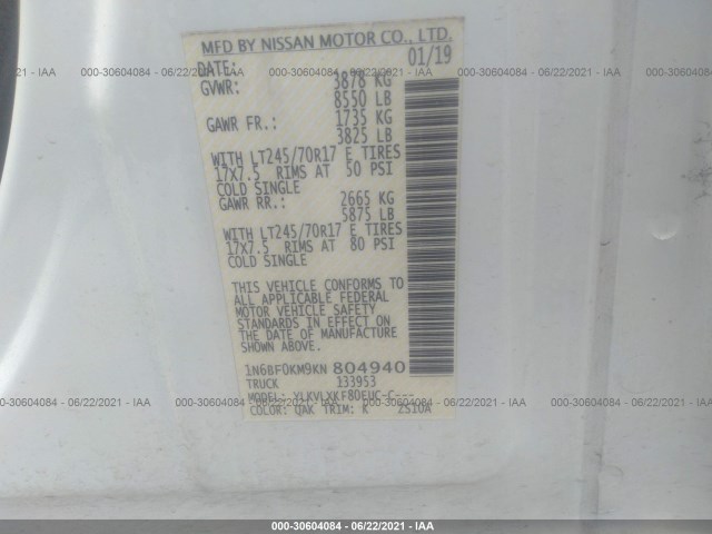 Photo 8 VIN: 1N6BF0KM9KN804940 - NISSAN NV CARGO 