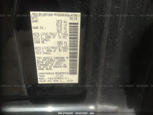 Photo 8 VIN: 1N6BF0KMXGN808969 - NISSAN NV 