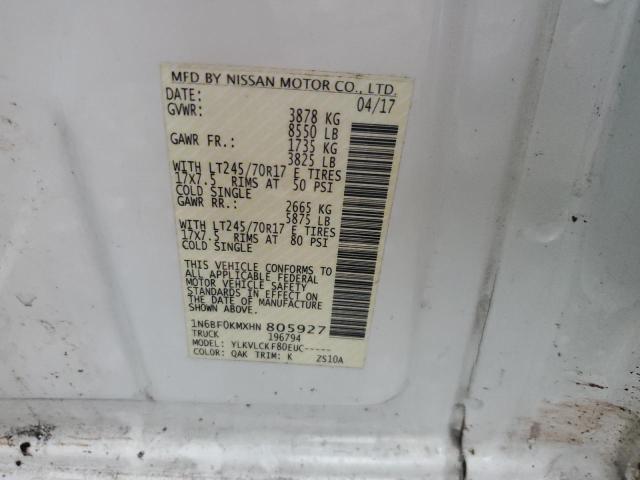 Photo 12 VIN: 1N6BF0KMXHN805927 - NISSAN NV 1500 S 