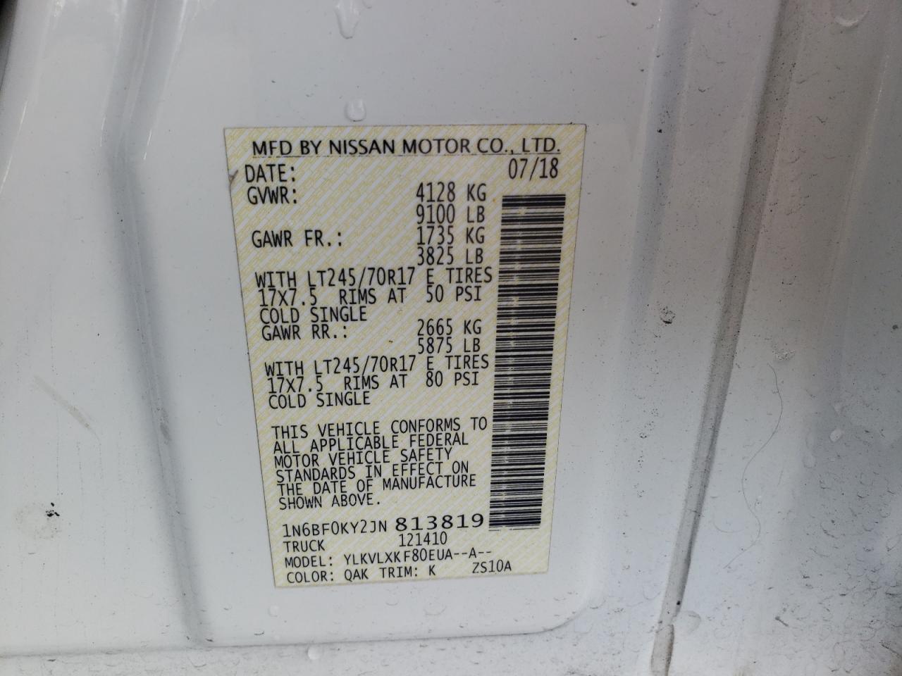 Photo 12 VIN: 1N6BF0KY2JN813819 - NISSAN NV 