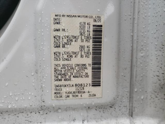 Photo 9 VIN: 1N6BF0KY2LN808123 - NISSAN NV 2500 S 