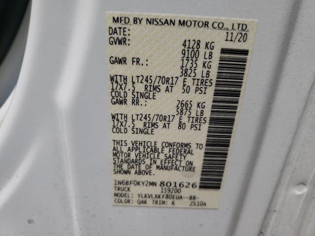 Photo 9 VIN: 1N6BF0KY2MN801626 - NISSAN NV 2500 S 