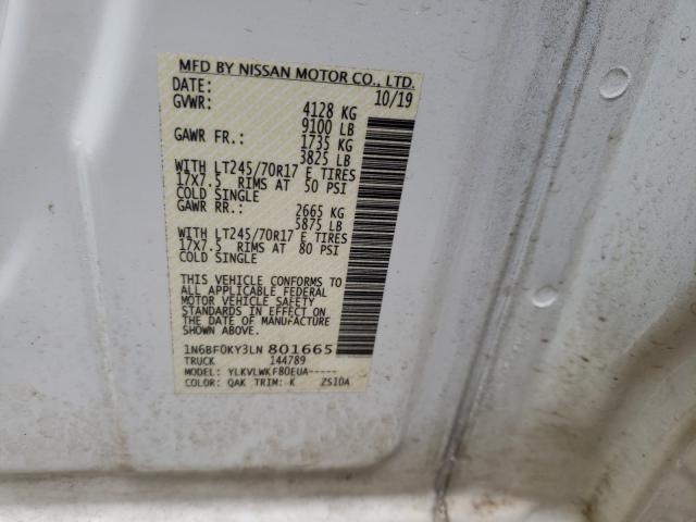 Photo 9 VIN: 1N6BF0KY3LN801665 - NISSAN NV 2500 S 