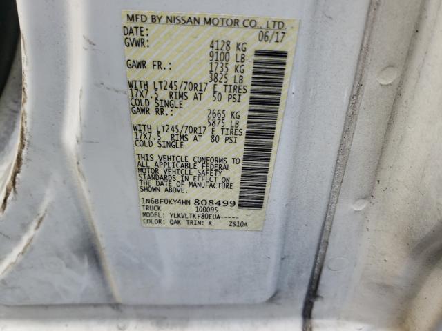 Photo 9 VIN: 1N6BF0KY4HN808499 - NISSAN NV 1500 S 