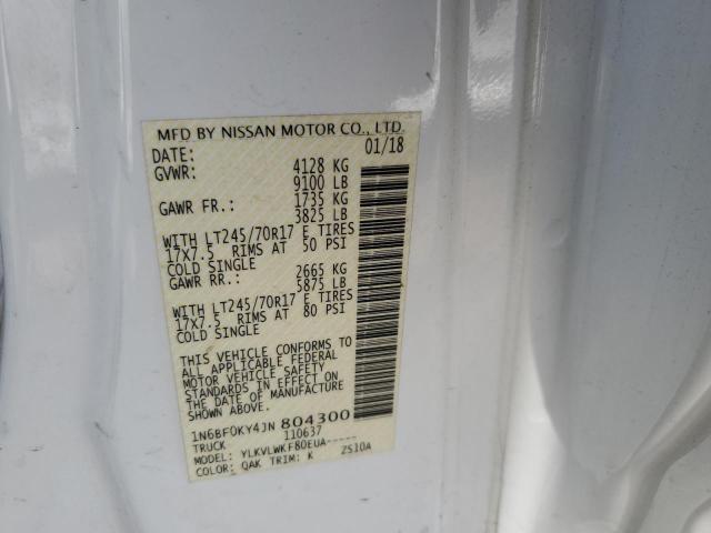 Photo 12 VIN: 1N6BF0KY4JN804300 - NISSAN NV 1500 S 