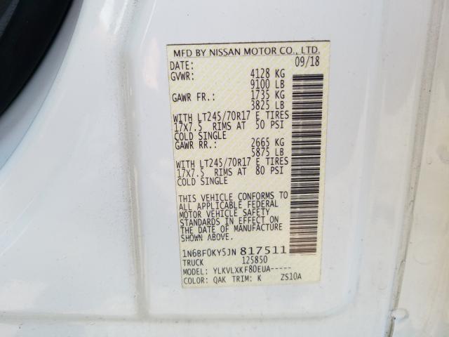 Photo 9 VIN: 1N6BF0KY5JN817511 - NISSAN NV 1500 S 