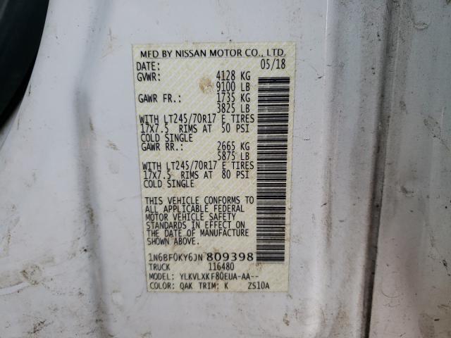 Photo 9 VIN: 1N6BF0KY6JN809398 - NISSAN NV 1500 S 