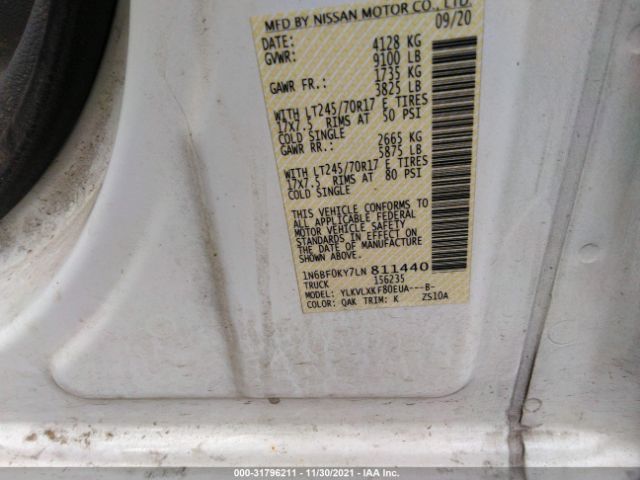 Photo 8 VIN: 1N6BF0KY7LN811440 - NISSAN NV CARGO 