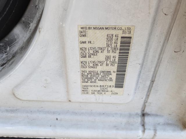 Photo 9 VIN: 1N6BF0KY8JN807183 - NISSAN NV 1500 S 