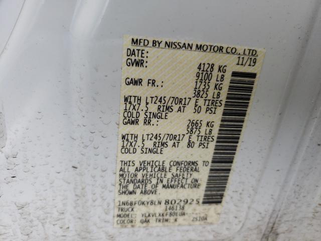 Photo 9 VIN: 1N6BF0KY8LN802925 - NISSAN NV CARGO 