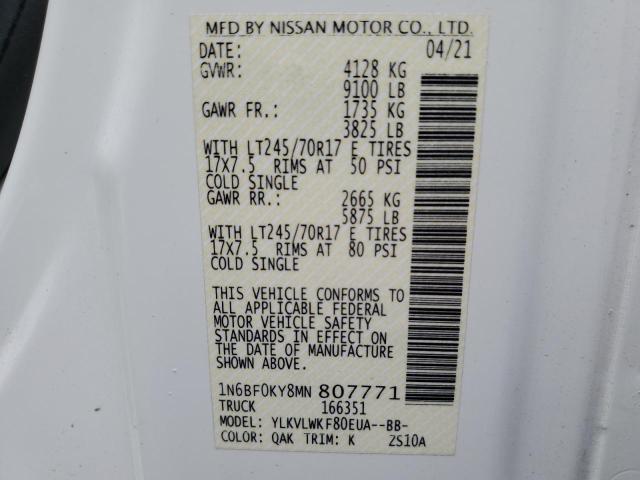 Photo 12 VIN: 1N6BF0KY8MN807771 - NISSAN NV 2500 S 