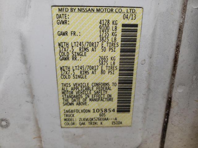 Photo 9 VIN: 1N6BF0LX0DN105854 - NISSAN NV 2500 