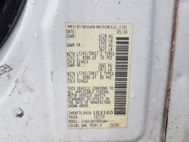 Photo 9 VIN: 1N6BF0LXXEN103160 - NISSAN NV 2500 