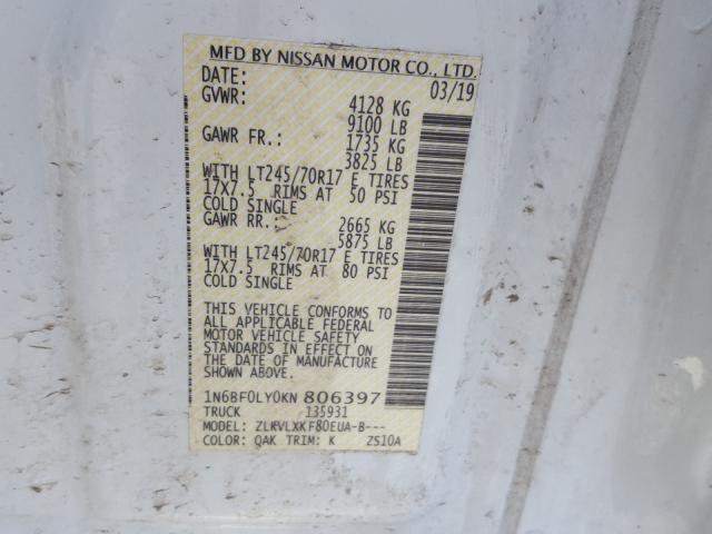 Photo 9 VIN: 1N6BF0LY0KN806397 - NISSAN NV 2500 S 