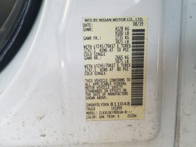 Photo 9 VIN: 1N6BF0LY0KN811048 - NISSAN NV 2500 S 