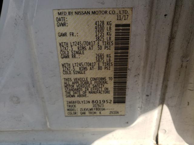 Photo 9 VIN: 1N6BF0LY1JN801952 - NISSAN NV 2500 S 