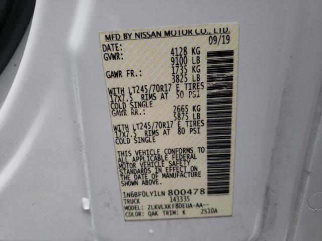 Photo 9 VIN: 1N6BF0LY1LN800478 - NISSAN NV CARGO 