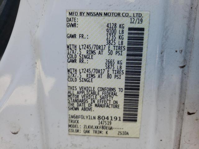 Photo 12 VIN: 1N6BF0LY1LN804191 - NISSAN NV 2500 S 