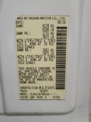 Photo 12 VIN: 1N6BF0LY2GN813505 - NISSAN NV 2500 S 