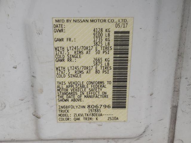 Photo 9 VIN: 1N6BF0LY2HN806796 - NISSAN NV 2500 S 