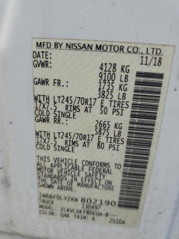 Photo 9 VIN: 1N6BF0LY2KN802190 - NISSAN NV 2500 S 