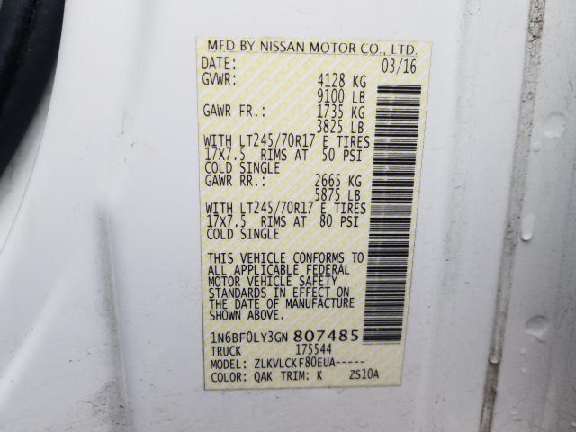 Photo 9 VIN: 1N6BF0LY3GN807485 - NISSAN NV 2500 S 